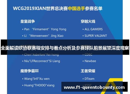 全面解读欧协联赛程安排与看点分析及参赛球队前景展望深度观察 全面解读欧协联赛程安排与看点分析及参赛球队前景展望深度观察