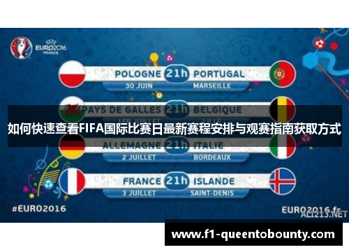 如何快速查看FIFA国际比赛日最新赛程安排与观赛指南获取方式